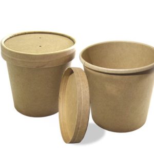 Copo + Tampa Kraft 360ml 5uni