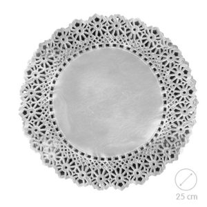 Naperon Prata Redondo 25cm 5 Unidades