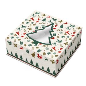 Caixas Bolo Rei (Árvore de Natal) 28x28cm