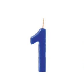 Vela de Aniversário Azul – Nº 1