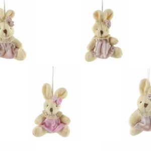 Coelhinho p/ Pendurar Rosa 10cm