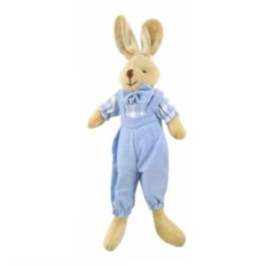 Coelhinho de Peluche Azul c/ Calças Xadrez