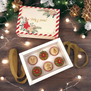 Caixa P/6 Brigadeiros “Feliz Natal”