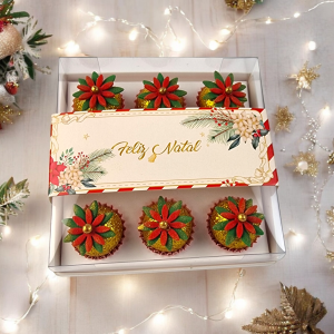 Cinta Feliz Natal P/ Cx 9 Brigadeiros