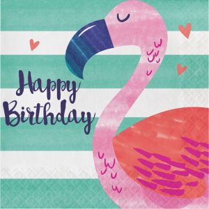 Conj. 16 Guardanapos Flamingo