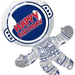 Balão Foil Astronauta Happy Birthday
