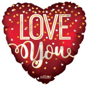 Balão Foil 9″ Vermelho – I Love You