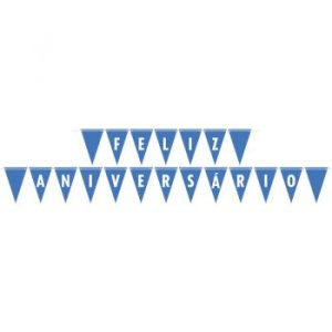 Faixa Feliz Aniversário Azul Royal – Junco