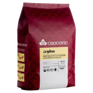 Pastilha Pura Zeylon Leite  38% – 5 Kg – Chocovic