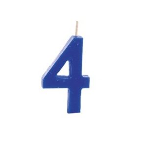 Vela de Aniversário Azul – Nº 4