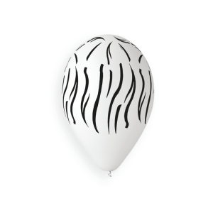 Balão de Latex Animal Stripes Branco 33cm