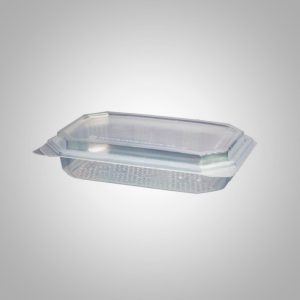 Embalagem Plástico PP com Tampa Articulada para Comida Quente, 500 ml – Microondas