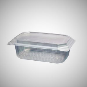 Embalagem Plástico PP com Tampa Articulada para Comida Quente, 1000 ml – Microondas