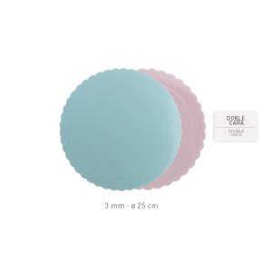Base Redonda 25cm Rosa/Azul 3mm