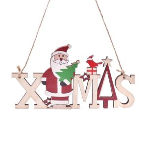 Pai Natal Xmas Pendurar Mdf 17x9cm