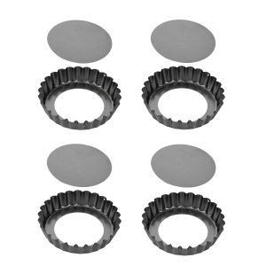 Forma de tarte ondulada desmontável ø10 cm – 4 pcs