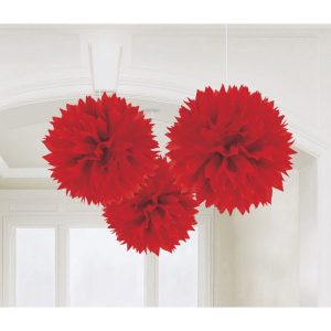 Pompons Vermelhos 3 uni