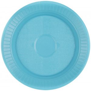 Prato Plástico Descartável Azul Claro