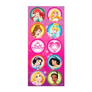 Adesivo Decorativo Redondo Princesas Disney