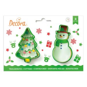 Conjunto 2 Cortantes Árvore e Boneco de Neve