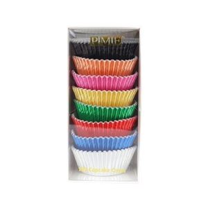 Forminhas para Cupcakes Metálicas 8 cores 100 unid