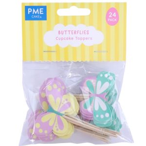 Mini Toppers Cupcake 24uni – Borboletas