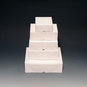Caixas para Bolos Rectangulares em Cartolina Branca – Pack 50 un.