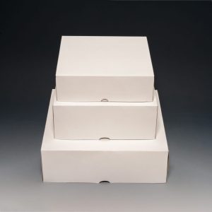 Caixas para Bolos Quadradas em Cartolina Branca – Pack 50 un.