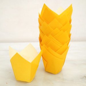 Tulipas Papel Amarelo +/-20 uni
