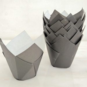 Tulipas de Papel Pequenas Preto +/-20 uni