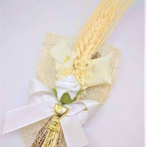 Arranjo de Canela Branco com Espiga e Cálice