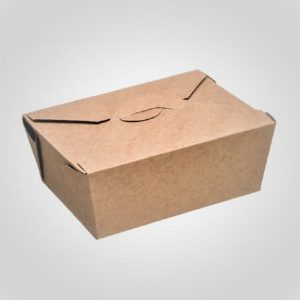 Caixa de Cartão Kraft / Pla Biopack para Take away,  / Delivery – 750ml