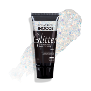 Inocos Glitter Holográfico Branco Cristal 60g