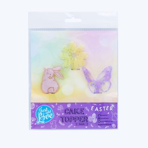Conjunto 3 Toppers Acrílico – Jardim Cintilante