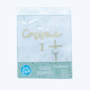 Topper Acrílico Ouro Esp. Crisma
