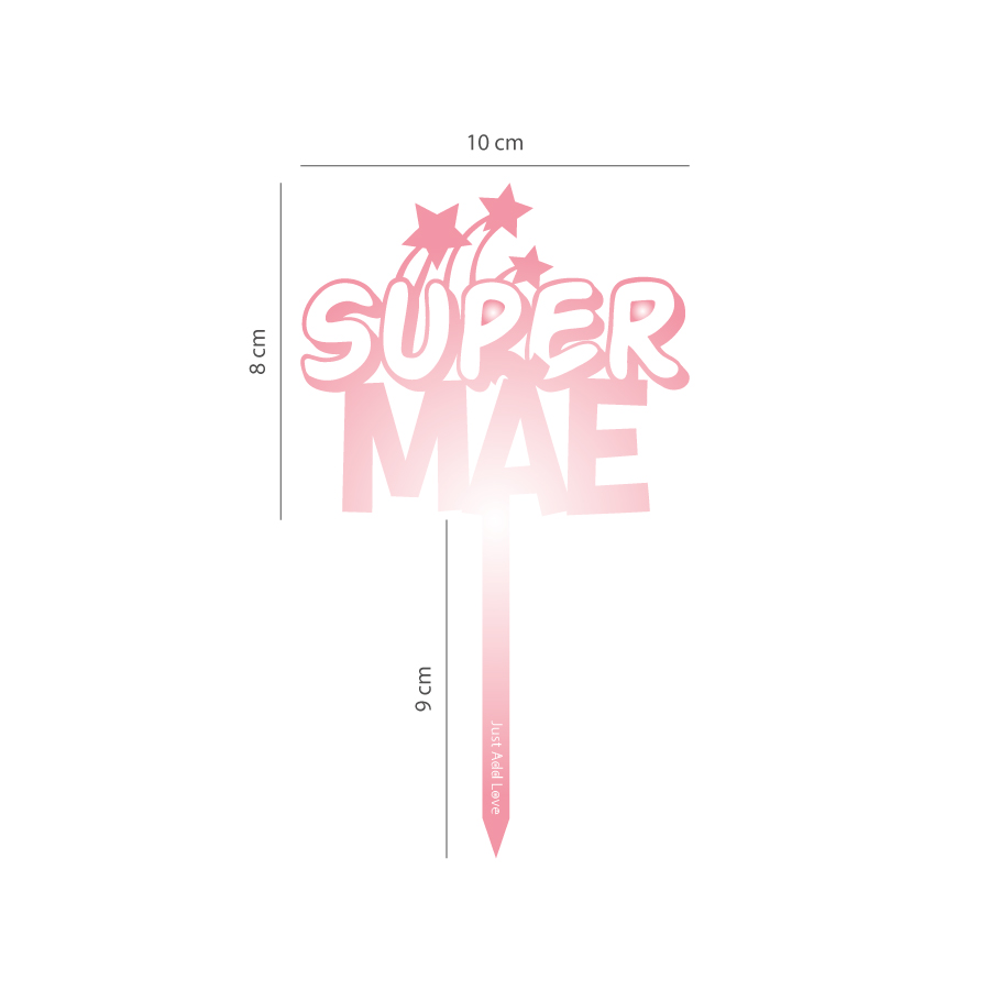 Topper Acrílico – Super Mãe - Image 3