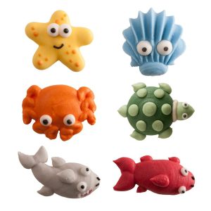 Peças de Decoração 3D em açúcar Animais do Mar