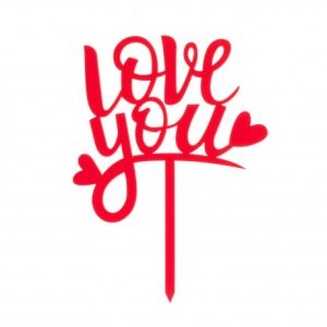 Topo de Bolo Love You
