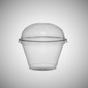 COPO PET 250ML / 09Oz –  TAMPA OVAL S/ FURO