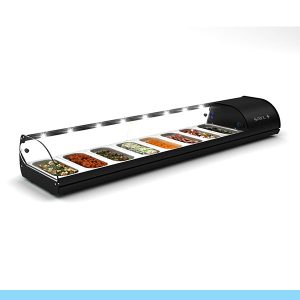 Expositor de Balcão Sayl Refrigerado Classic Line V8 (8 Tabuleiros GN 1/3 x 40mm) (Dim.: 1788Lx395Px245A)