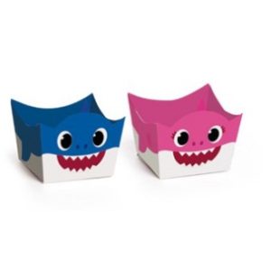 Porta Forminha Baby Shark Azul e Rosa