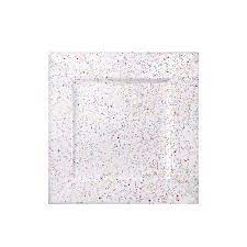 Prato de Plástico Descartável Glitter Colorido – 6 unidades