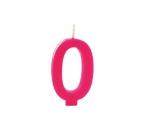 Vela de Aniversário Rosa – Nº 0