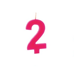 Vela de Aniversário Rosa – Nº 2