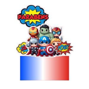 Topo de Bolo Personalizado – Avengers